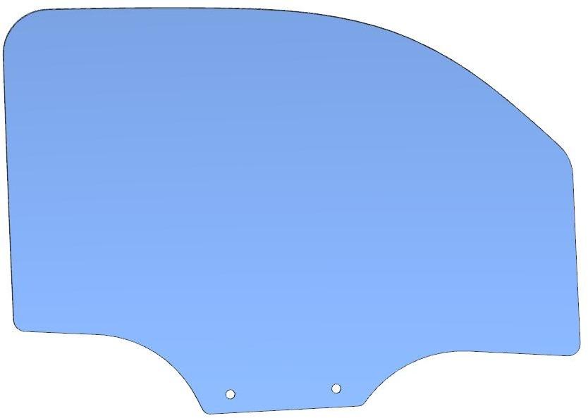 Linker deurglas